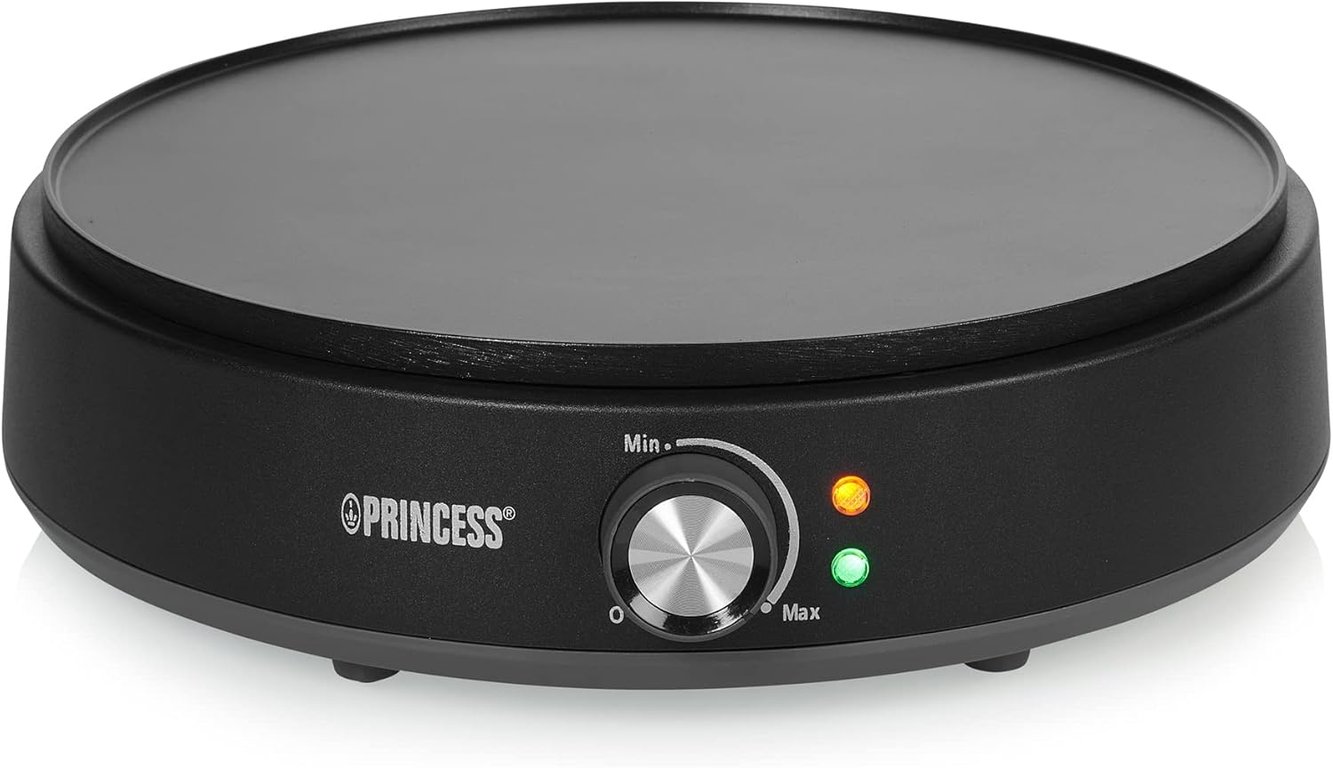 PRINCESS Cr&ecirc;pi&egrave;re &eacute;lectrique 1200 W avec r&acirc;teau et spatule