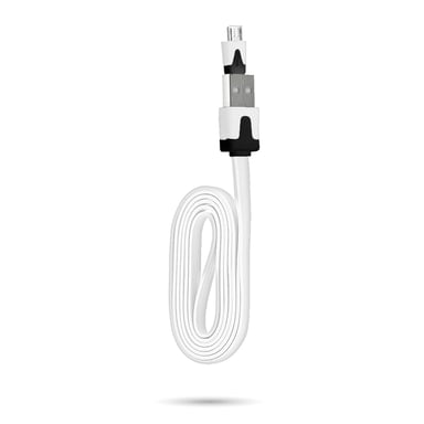 Cable Noodle 1m pour Manette Playstation 4 PS4 USB / Micro USB 1m Noodle Universel Universel (BLANC)