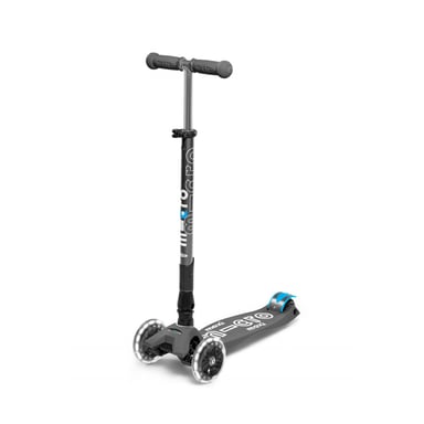Maxi Micro Deluxe Scooter Plegable LED - Gris Volcán para Niños