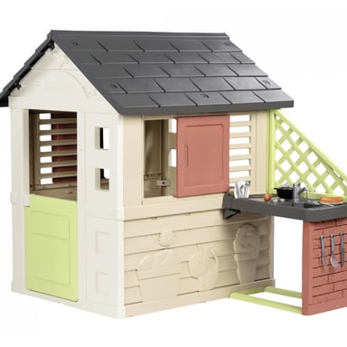 Smoby casita nature y cocina con accesorios incluidos