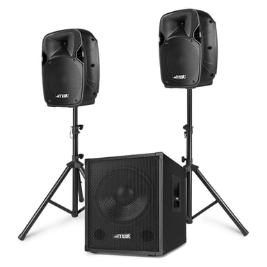 MAX Music MX700 2-voies Noir Avec fil 700 W