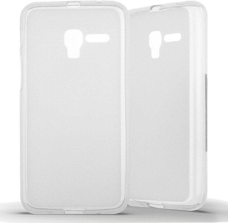 Coque silicone unie compatible Givré Blanc Alcatel One Touch Pop 3 5.0
