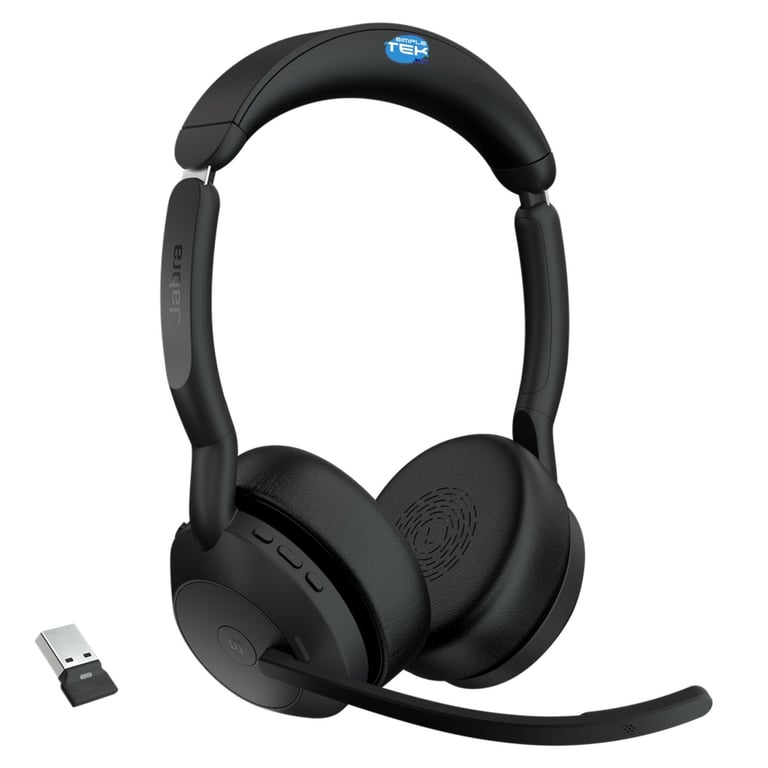 Jabra Evolve2 55 Casque Sans fil Arceau Bureau/Centre d'appels USB Type-C Bluetooth Socle de chargement - Neuf