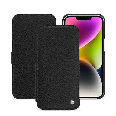 Housse cuir Apple iPhone 15 Plus -  - Noir - Cuir grainé