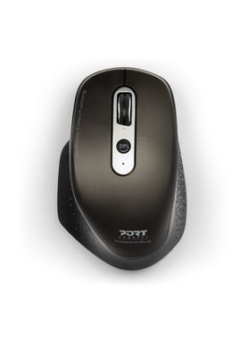 Port Connect Ratón inalámbrico PROFESIONAL BLUETOOTH Y RECARGABLE 2,4 Ghz USB-A/USB-C Negro
