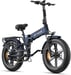 Bicicleta eléctrica plegable ENGWE ENGINE PRO 2.0 de 750 W con neumáticos anchos de 20 x 4,0 pulgadas, batería extraíble de 16 Ah, suspensión total, 8 marchas, color Azul