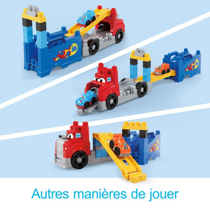 MEGA BLOKS Camion Course et Construction Coffret avec 19 pièces MEGA Bloks JFR29 - vue 2