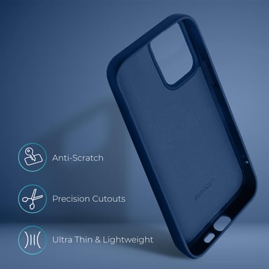 Moozy Lifestyle. Coque en silicone pour Samsung S20 Plus, bleu nuit – Coque légère en silicone liquide avec finition mate et doublure en microfibre douce, coque en silicone de qualité supérieure
