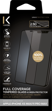 Protezione dello schermo in vetro temperato (100% di copertura della superficie) per Apple iPhone XS Max/11 Pro Max, nero