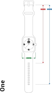 Ice Watch Smart One 38 mm, Noir avec Bracelet supplémentaire Noir Bleu