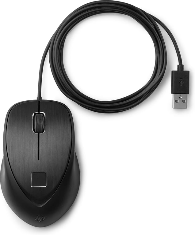 HP Souris USB avec lecture des empreintes digitales - Neuf