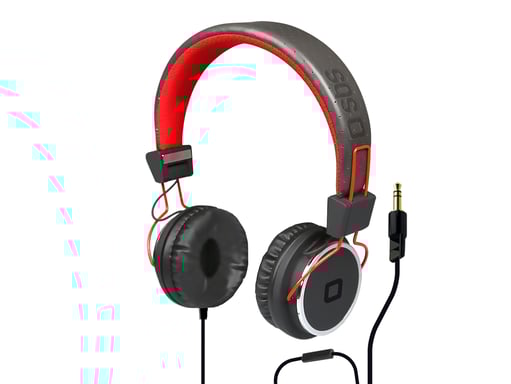 SBS TTHEADPHONEDJR auricular y casco Auriculares Alámbrico Diadema Llamadas/Música Rojo