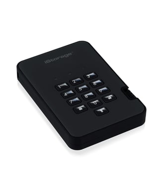 Origin Storage iStorage diskAshur2 256-bit 1TB USB 3.2 secure encrypted hard drive - Black IS-DA2-256-1000-B - Neuf Noir - vue 4