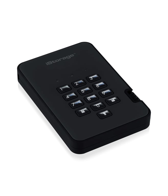 iStorage diskAshur2 256 bit 500GB USB 3.2 secure encrypted hard drive IS DA2 256 500 B Neuf - vue 2