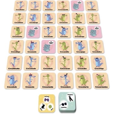 Asmodee Cocktail Games RapidCroco - Jeux de société - Jeux de Cartes - Jeux d'observation et de rapidité - Jeux Famille et Enfants à partir de 6 Ans - 2 à 5 Joueurs - Version française