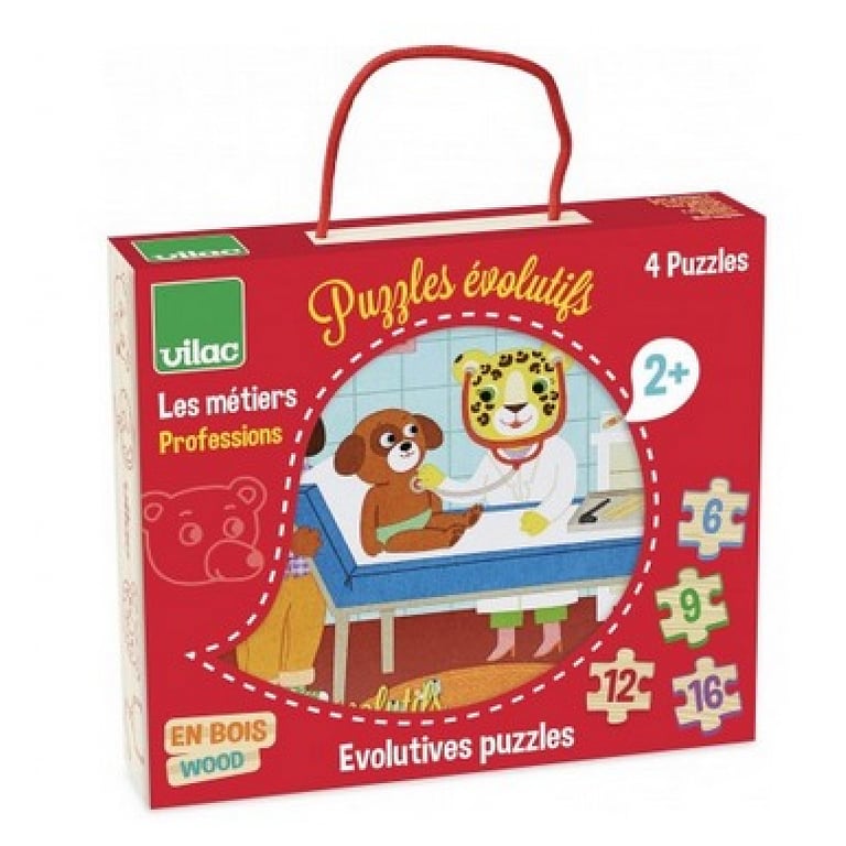 Coffret de 4 puzzles évolutifs sur le thème des vacances pour enfants Neuf - vue 2