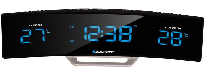 Blaupunkt CR12BK Radio portable Horloge Numérique Noir, Argent
