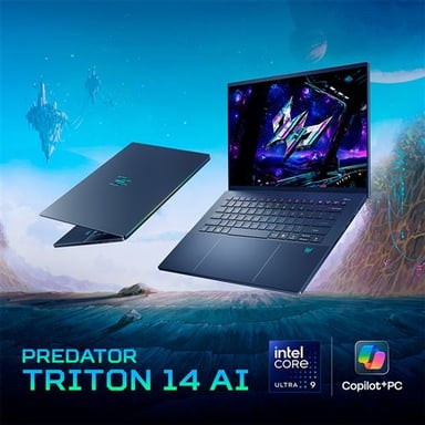 PC Portatile Gaming Acer Predator Triton 14,5'' OLED Touch 120Hz Intel Core Ultra 9 RTX 5070 32 GB RAM 1 TB SSD Nero