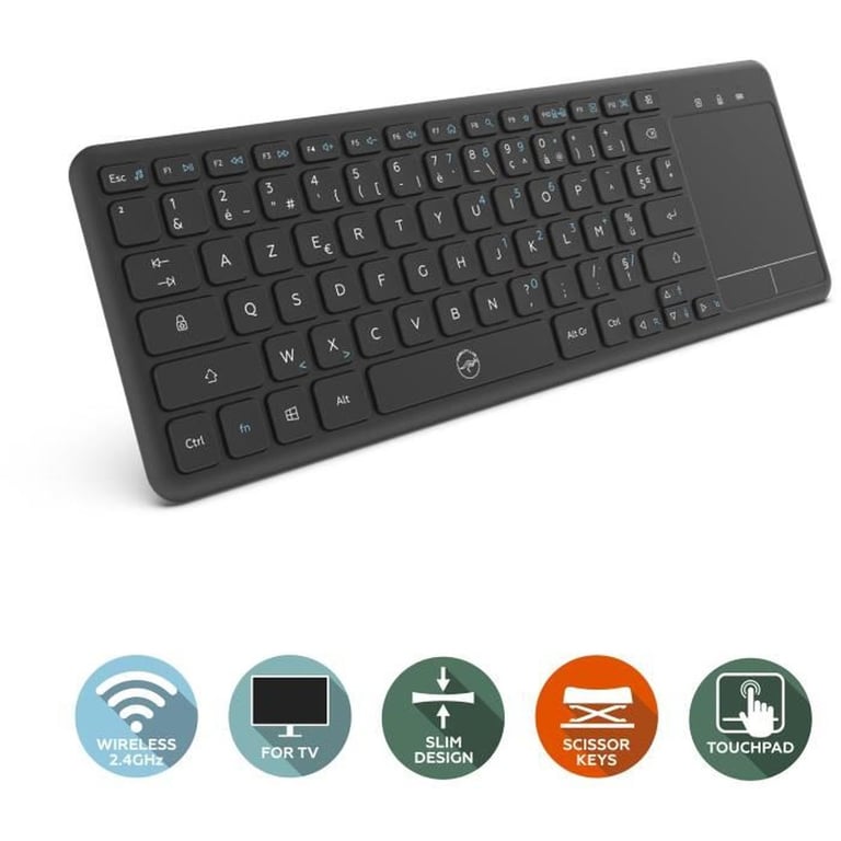 Clavier sans fil MOBILITY Azerty USB 2.4 GHz Compatible Smart TV - vue 3