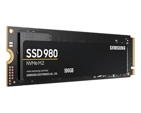 SSD SAMSUNG Serie 980 500 GB M.2 2280 PCIeGen.3 X4, NVMe1.4 DRAMless Velocidad de hasta 2600 MB/s MZ-V8V500BW