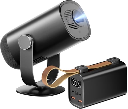 Pack Proyector Portátil Dangbei Freedo Gris - Full HD 1080p, 450 Lúmenes, Wi-Fi/Bluetooth, Dolby Digital, Batería Externa