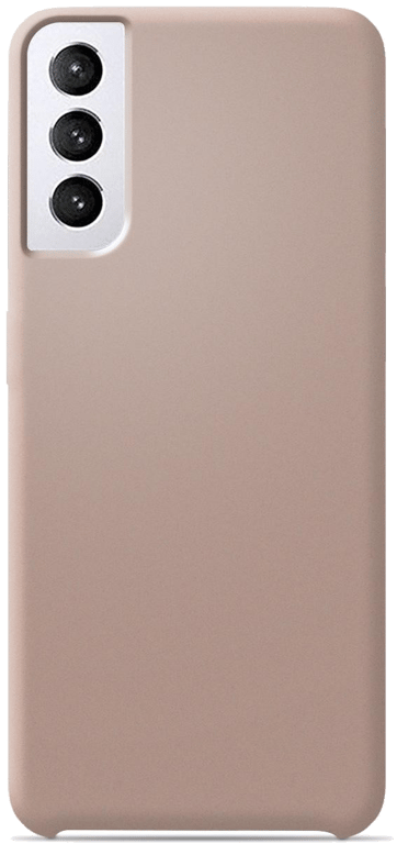 Coque silicone unie compatible Soft Touch Sable rosé Samsung Galaxy S21 Plus