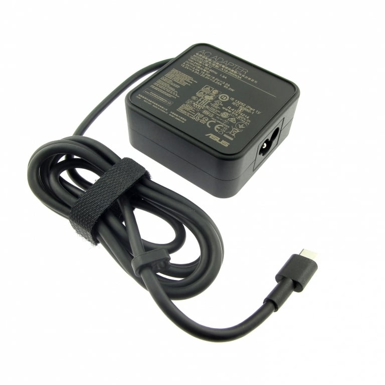 Cargador original 65W USB-C PD 3P Tipo C (fuente de alimentación)  A19-065N3A, 0A001-00443500, enchufe USB-C - Asus