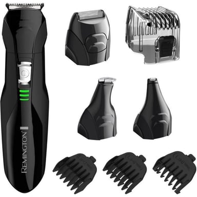 Remington PG6020 Cortadora Multifuncional Cabello Barba Cara, 4 Cabezas Intercambiables, 4 Guías de Corte, Resultado Profesional