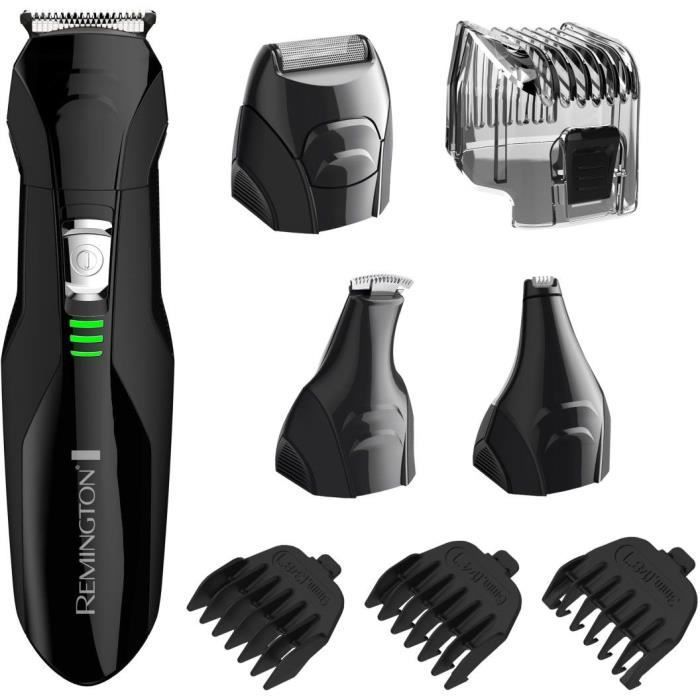 Remington PG6020 Tondeuse Multifonction Cheveux Barbe Visage, 4 Tetes Interchangeables, 4 Guides de Coupe, Résultat Professionnel - Neuf