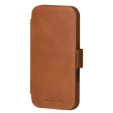 DBRAMANTE1928 Funda para Apple iPhone 17 en Cuero Copenhagen Slim con Tarjetero Marrón