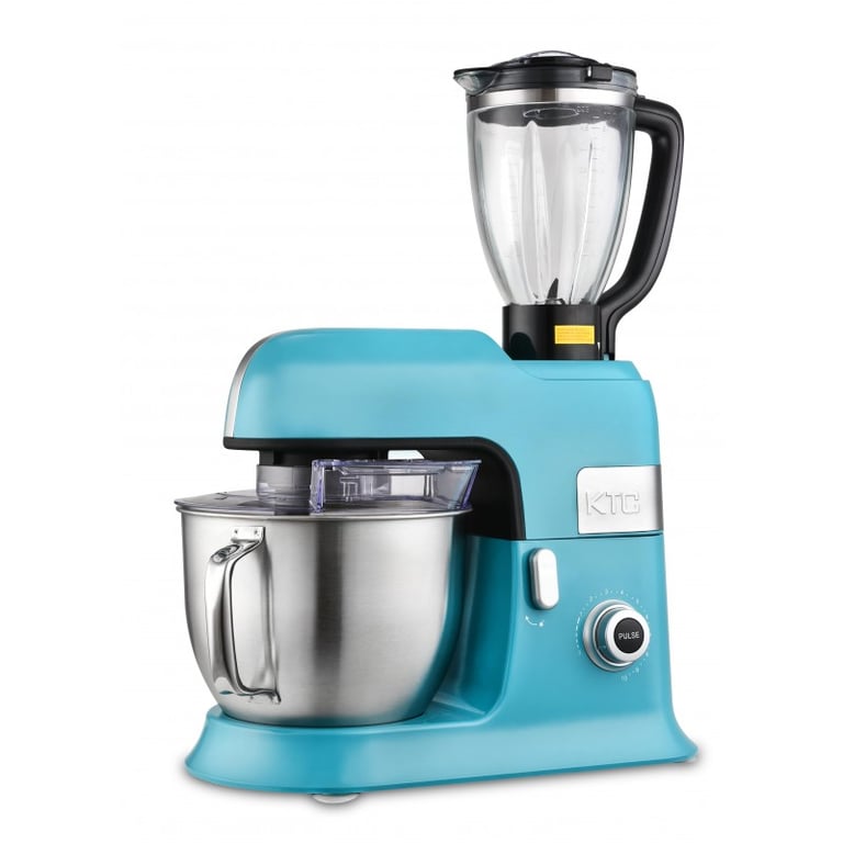 KitchenCook Expert_xl_blue - Robot Pétrin 6,5l - 1300w - Blender Verre 1,5l
