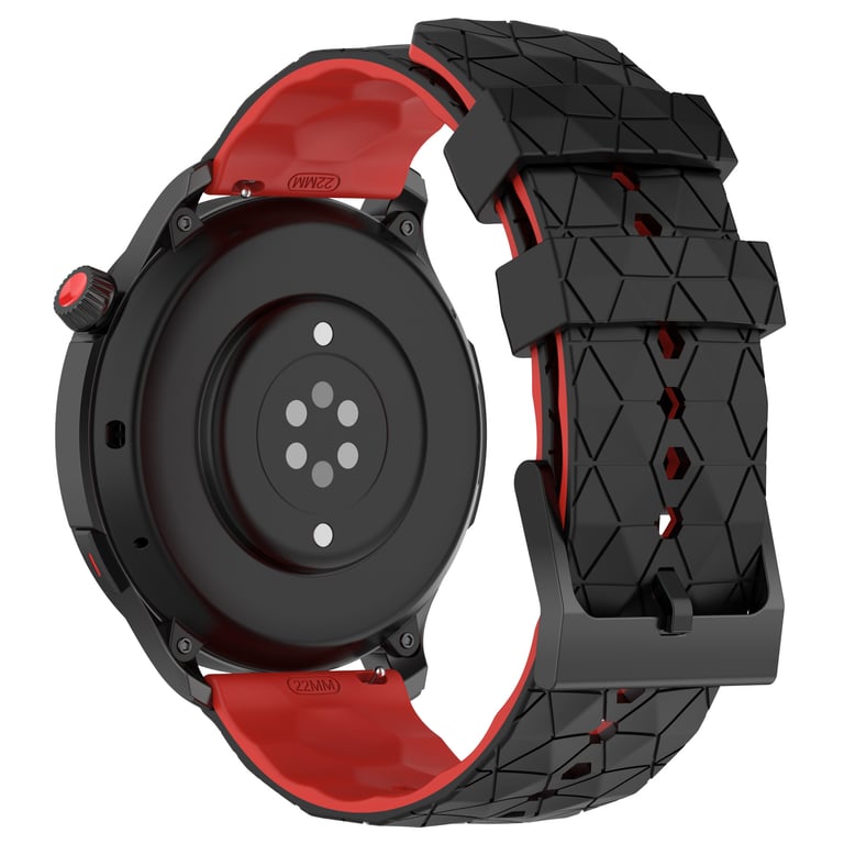 Bracelet de montre en silicone à motif de football unique pour 20 mm Neuf