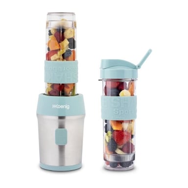 Mini blender - SMOO16 - 300 W - 570 mL - Bleu pastel - 2 gourdes incluses