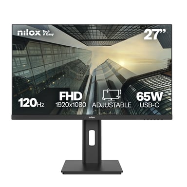 Nilox MONITOR 27 IPS 120 HZ FHD écran plat de PC 68,6 cm (27 ) 1920 x 1080 pixels Full HD LCD Noir - Neuf