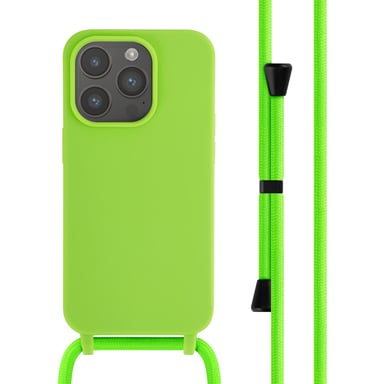 imoshion Coque en silicone avec cordon pour Apple iPhone 14 Pro - Fluor Groen