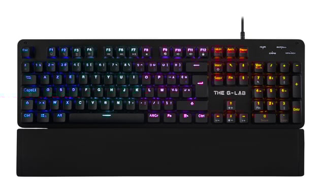 Tastiera da gioco meccanica G-Lab Keyz Carbon-E RGB (interruttore blu) (nero)