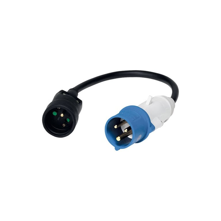Legrand Cordon pour borne de camping - fiche mâle CEE 17 + fiche femelle 2P+T - 0 30m
