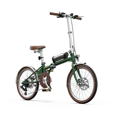 Bici elettrica pieghevole Onesport OT02 PRO, motore da 250 W, 20 pollici, cambio Shimano a 7 velocità - Verde