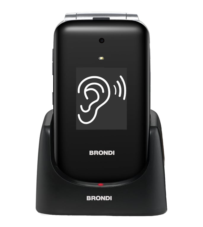 BRONDI T&eacute;l&eacute;phone mobile Supervoice 7,11 cm (2.8") noir