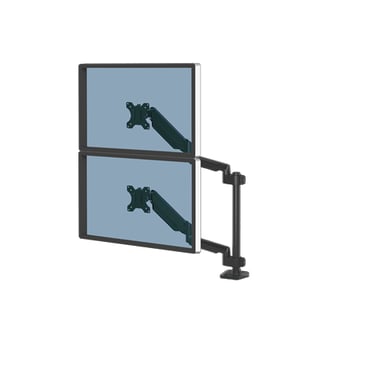 Braccio verticale a doppio schermo Fellowes Platinum Series - Nero
