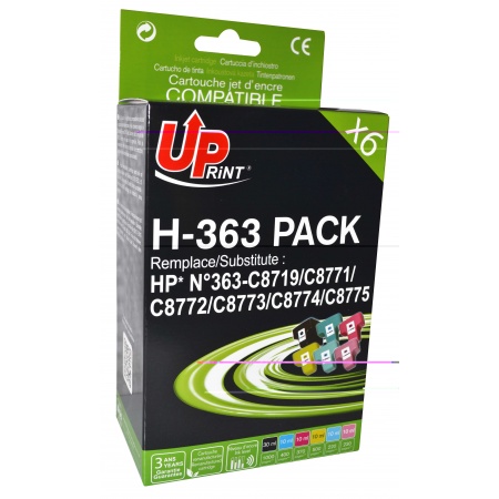 Pack UPrint compatible HP 363 6 cartouches Neuf