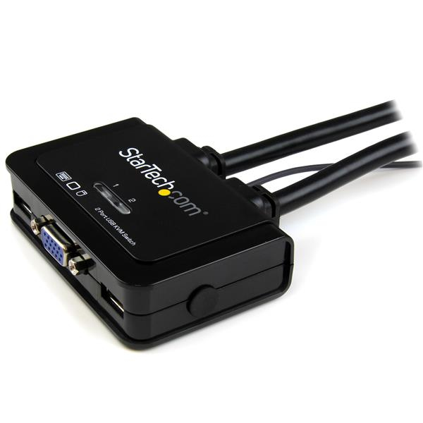 StarTech.com Switch KVM USB VGA à 2 ports Commutateur écran clavier alimenté par USB avec câbles KVM et commutateur à distance Commutateur KVM 2 x KVM port 1 utilisateur local ... - vue 4