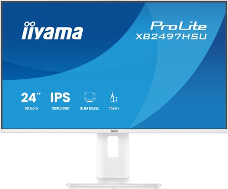iiyama ProLite XB2497HSU-W1 écran plat de PC 60,5 cm (23.8'') 1920 x 1080 pixels Full HD LED Blanc