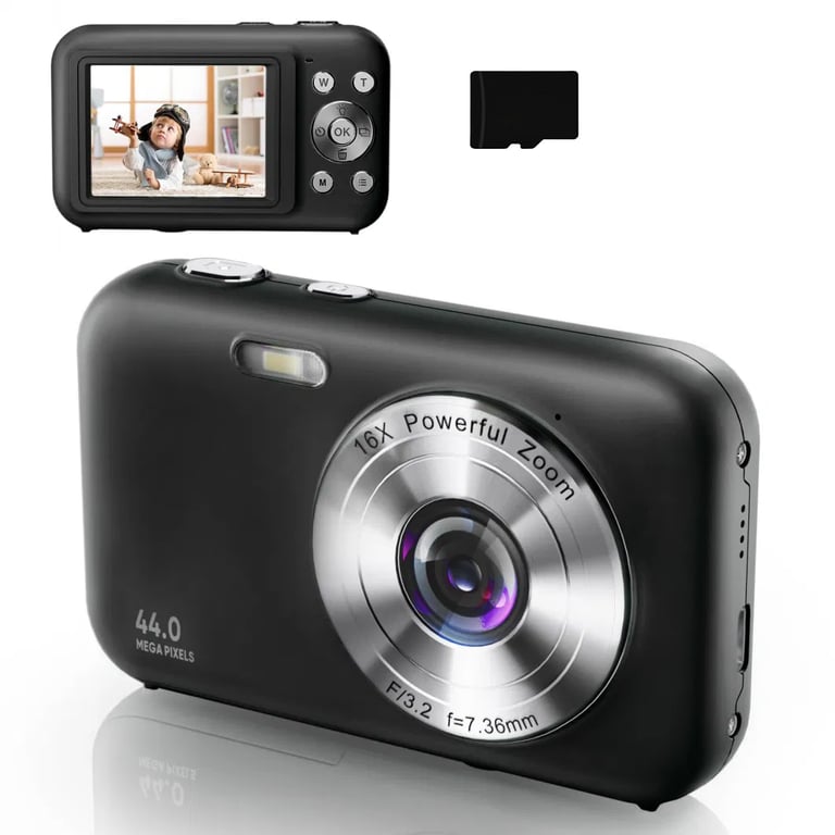 Appareil photo numérique 44MP avec zoom 16x écran 2 4 pouces carte Neuf