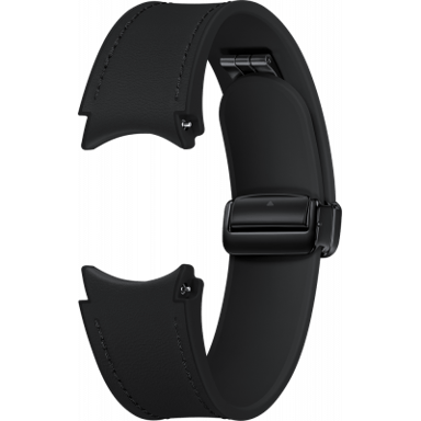 Bracelet Hybride en cuir pour G Watch Series 4/4 Classic/5/5 Pro/6/6 Classic 115mm, S/M Noir Samsung