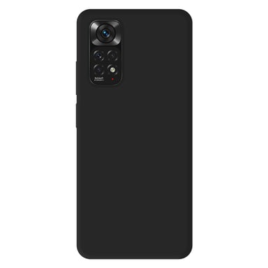 Coque silicone unie Mat Noir compatible Xiaomi Redmi Note 11 4G