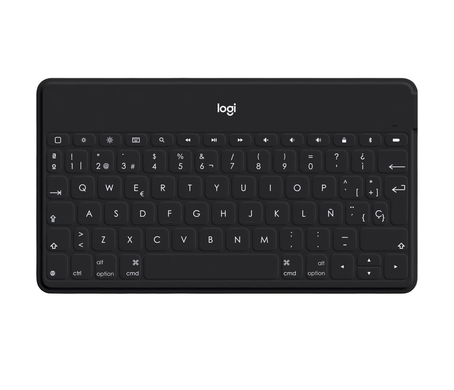Logitech 920-006708 clavier pour tablette QWERTY Espagnole Bluetooth Noir, Blanc - Neuf