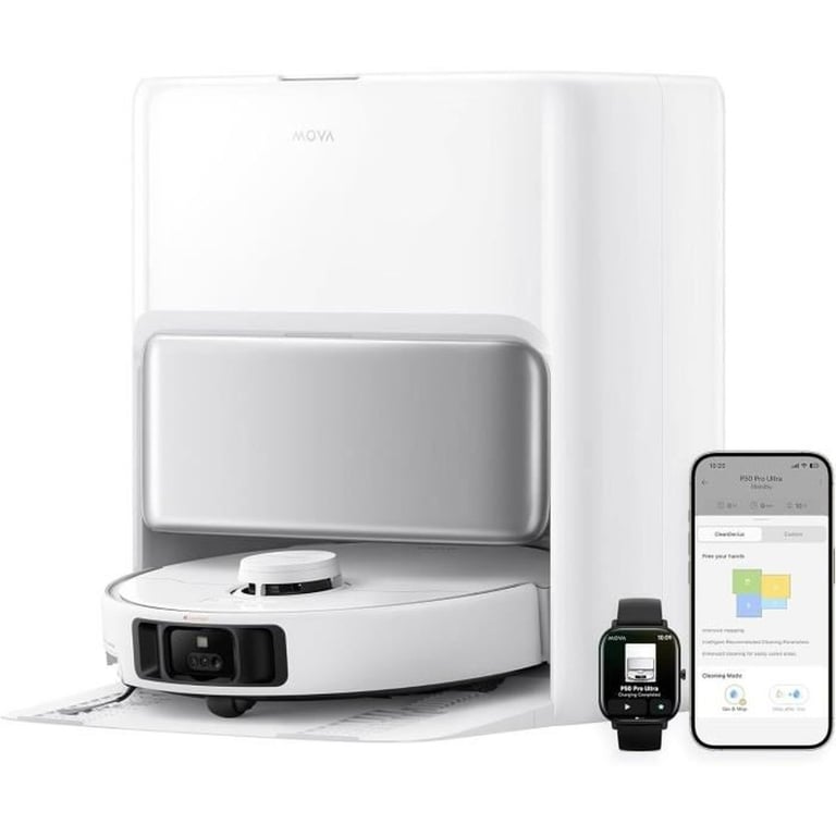 MOVA P50 Pro Ultra Robot Aspirateur Laveur avec Station 19 000 Pa Brosse anti enchevêtrement Nettoyage automatique