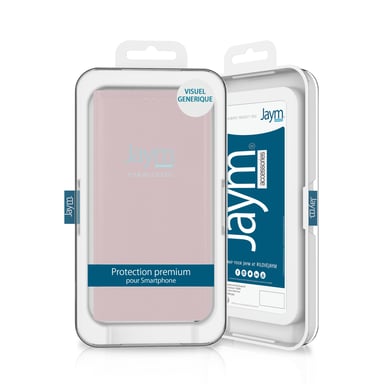 JAYM - Funda Folio Oro Rosa para Apple iPhone 13 Pro Max - Cierre magnético - Función Soporte Cine - Incluye compartimento para tarjetas