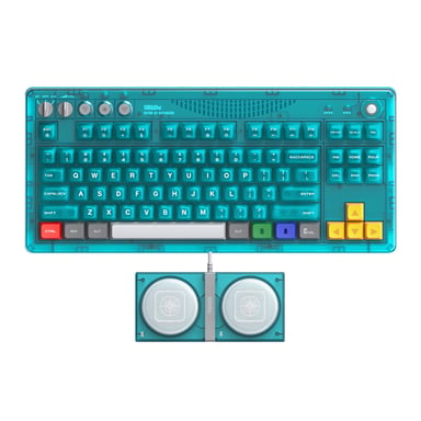 Teclado Mecánico Retro 8BitDo Clear Blue Edition (Teclado Qwerty 87 teclas - DISPOSICIÓN ANSI / ANSI LAYOUT)